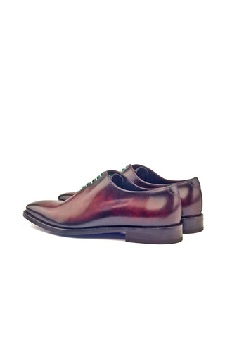 Ambrogio Gray & Burgundy Patina Leather Oxfords (AMB1294)