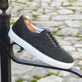 Ambrogio Gray Fabric / Suede Casual Sneakers (AMB2058)