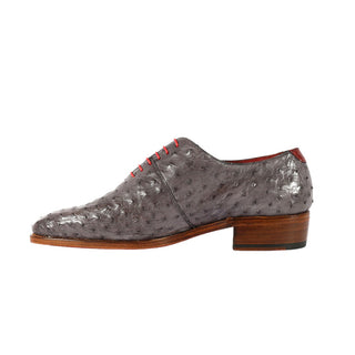 Ambrogio Gray Ostrich Oxfords (AMBS2000)