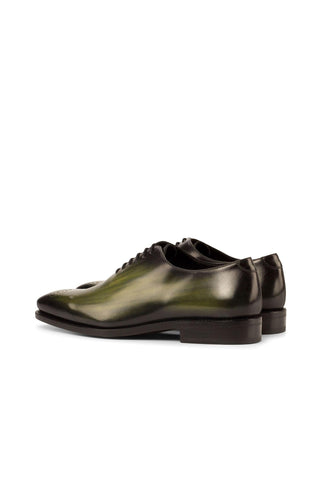 Ambrogio Green Patina Leather Oxfords (AMB1288)-AmbrogioShoes