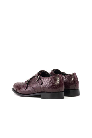 Ambrogio Handmade Alligator Skin Double Monk-Straps (AMB2597)-AmbrogioShoes