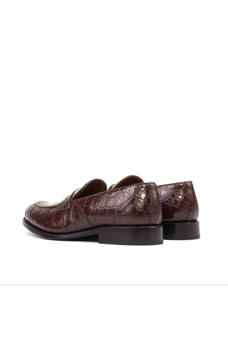 Ambrogio Handmade Alligator Skin Penny Loafer (AMB2596)-AmbrogioShoes