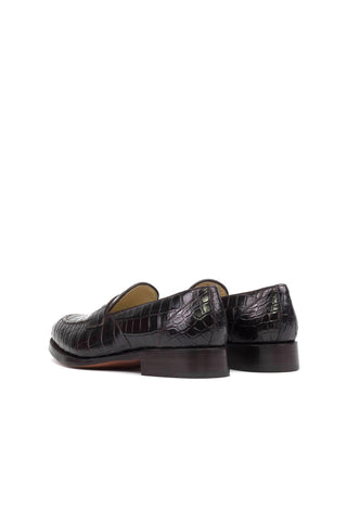 Ambrogio Handmade Alligator Skin Penny Loafer (AMB2598)-AmbrogioShoes