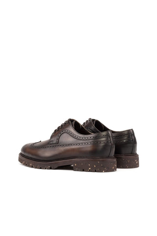 Ambrogio Handmade Brown Calf-Skin Leather Derby (AMB2558)-AmbrogioShoes