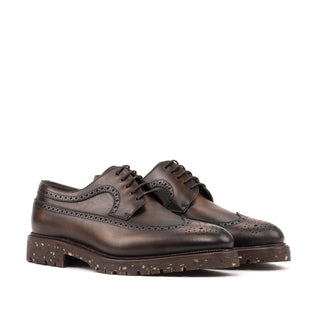 Ambrogio Handmade Brown Calf-Skin Leather Derby (AMB2558)-AmbrogioShoes