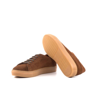 Ambrogio Handmade Brown Suede Trainer Sneakers (AMB2529)-AmbrogioShoes
