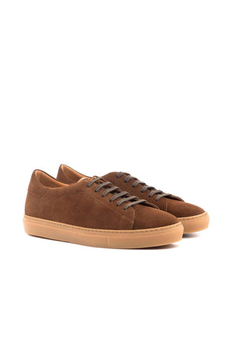 Ambrogio Handmade Brown Suede Trainer Sneakers (AMB2529)-AmbrogioShoes