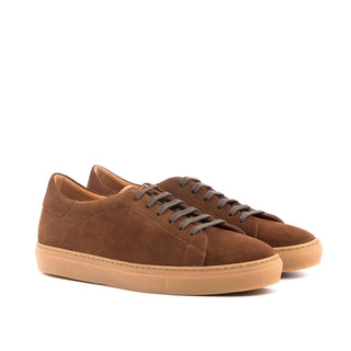 Ambrogio Handmade Brown Suede Trainer Sneakers (AMB2529)-AmbrogioShoes