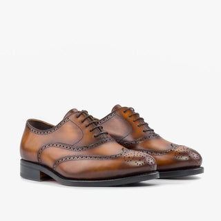 Ambrogio Handmade Calf-Skin Leather Brogue Oxford (AMB2576)-AmbrogioShoes