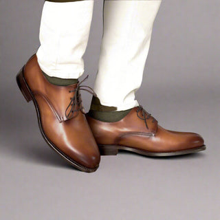 Ambrogio Handmade Calf-Skin Leather Derby (AMB2584)-AmbrogioShoes