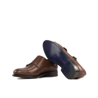 Ambrogio Handmade Calf-Skin Leather Double Monk-Strap-AmbrogioShoes