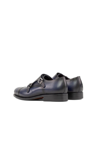 Ambrogio Handmade Calf-Skin Leather Double Monk-Strap Loafer (AMB2573)-AmbrogioShoes