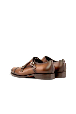 Ambrogio Handmade Calf-Skin Leather Double Monk-Strap Loafer (AMB2581)-AmbrogioShoes
