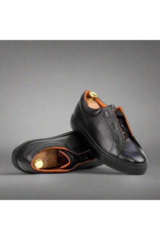 Ambrogio Handmade Calf-Skin Leather Laceless Sneaker (AMB2595)-AmbrogioShoes