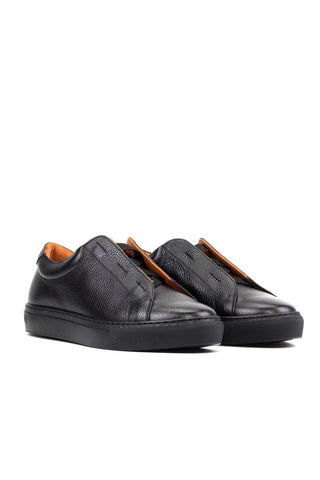 Ambrogio Handmade Calf-Skin Leather Laceless Sneaker (AMB2595)-AmbrogioShoes