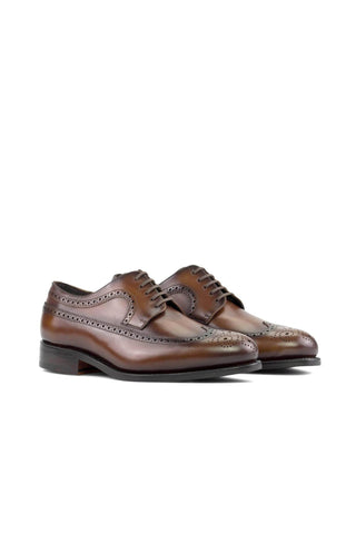 Ambrogio Handmade Calf-Skin Leather Longwing Blucher (AMB2582)-AmbrogioShoes