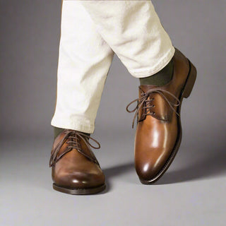 Ambrogio Handmade Calf-Skin Leather Split-Toe Derby (AMB2592)-AmbrogioShoes