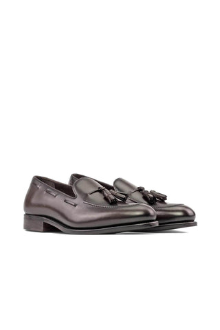 Ambrogio Handmade Calf-Skin Leather Tassel Loafer (AMB2585)-AmbrogioShoes