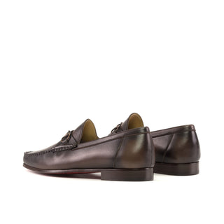 Ambrogio Handmade Dark Brown Nappa Leather Moccasin Loafers (AMB2550)-AmbrogioShoes