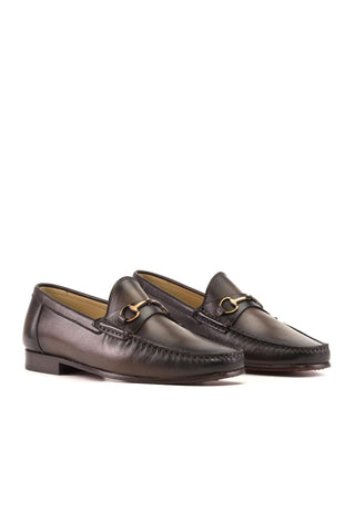 Ambrogio Handmade Dark Brown Nappa Leather Moccasin Loafers (AMB2550)-AmbrogioShoes