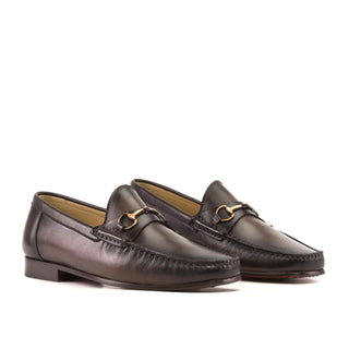 Ambrogio Handmade Dark Brown Nappa Leather Moccasin Loafers (AMB2550)-AmbrogioShoes