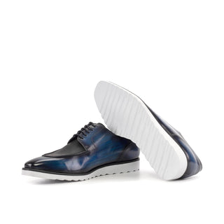 Ambrogio Handmade Denim Patina Leather Derby Split Toe (AMB2509)-AmbrogioShoes