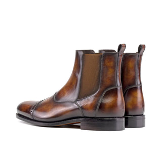 Ambrogio Handmade Fire Patina Leather Chelsea Boots (AMB2487)-AmbrogioShoes