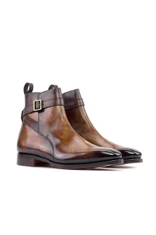 Ambrogio Handmade Fire Patina Leather Jodhpur Boots (AMB2458)-AmbrogioShoes