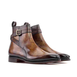 Ambrogio Handmade Fire Patina Leather Jodhpur Boots (AMB2458)-AmbrogioShoes