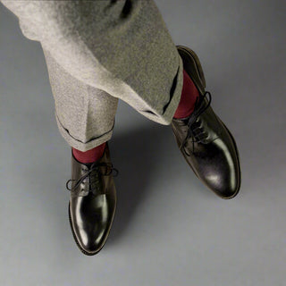 Ambrogio Handmade Men's Shoes Calf-Skin Leather Derby (AMB2568)-AmbrogioShoes