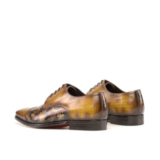 Ambrogio Handmade Men's Shoes Patina Calf-Skin Leather Derby (AMB2602)-AmbrogioShoes