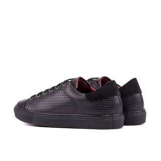 Ambrogio Handmade Men's Shoes Woven Calf-Skin / Suede Leather Sneaker (AMB2600)-AmbrogioShoes