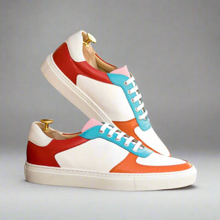 Ambrogio Handmade Multi-Color Nappa Leather Casual Lowtop Sneakers (AMB2549)-AmbrogioShoes