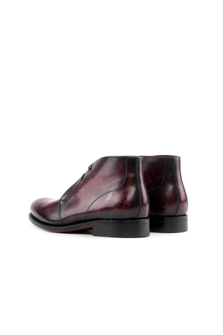 Ambrogio Handmade Patina Calf-Skin Leather Chukka Boot (AMB2591)-AmbrogioShoes