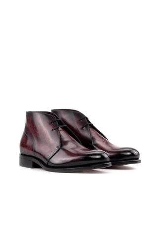 Ambrogio Handmade Patina Calf-Skin Leather Chukka Boot (AMB2591)-AmbrogioShoes