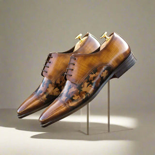 Ambrogio Handmade Patina Calf-Skin Leather Derby (AMB2602)-AmbrogioShoes