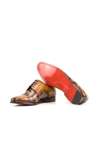 Ambrogio Handmade Patina Calf-Skin Leather Derby (AMB2602)-AmbrogioShoes