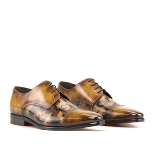 Ambrogio Handmade Patina Calf-Skin Leather Derby (AMB2602)-AmbrogioShoes