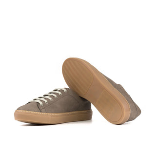Ambrogio Handmade Taupe Vegan Suede Casual Trainer Sneakers (AMB2560)-AmbrogioShoes