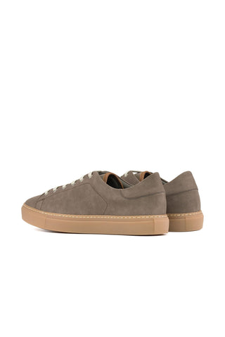 Ambrogio Handmade Taupe Vegan Suede Casual Trainer Sneakers (AMB2560)-AmbrogioShoes