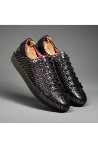 Ambrogio Handmade Woven Calf-Skin / Suede Sneaker (AMB2600)-AmbrogioShoes