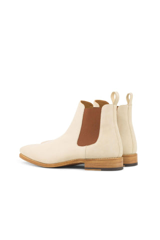 Ambrogio Ivory Beige Suede Chelsea Boots (AMB1040)-AmbrogioShoes