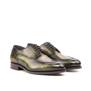 Ambrogio Khaki Green Patina Leather Derby Oxfords (AMB2060)