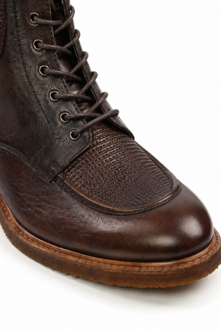 Ambrogio Leather Derby Boots-AmbrogioShoes