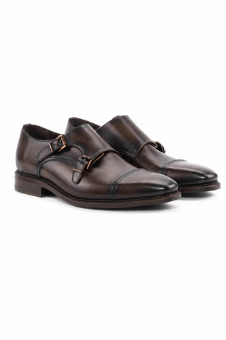 Ambrogio Leather Double Mon-Strap-AmbrogioShoes