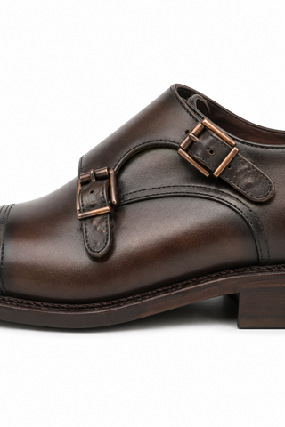Ambrogio Leather Double Mon-Strap-AmbrogioShoes