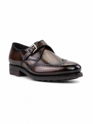 Ambrogio Leather Single Monk Strap-AmbrogioShoes