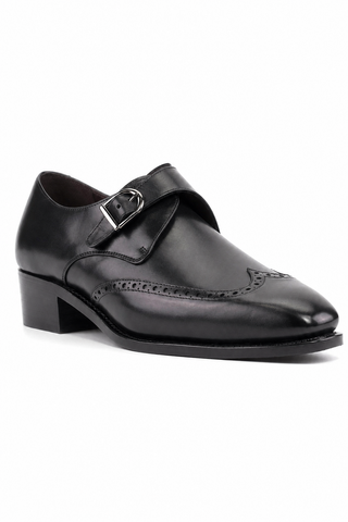 Ambrogio Leather Single Monk Strap-AmbrogioShoes
