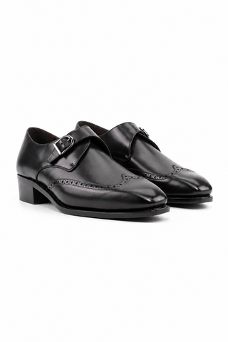 Ambrogio Leather Single Monk Strap-AmbrogioShoes