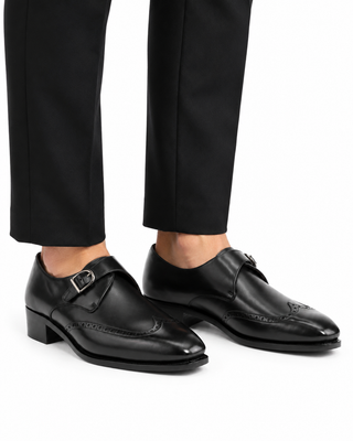 Ambrogio Leather Single Monk Strap-AmbrogioShoes